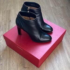 Salvatore Ferragamo Black Leather Ankle Boots